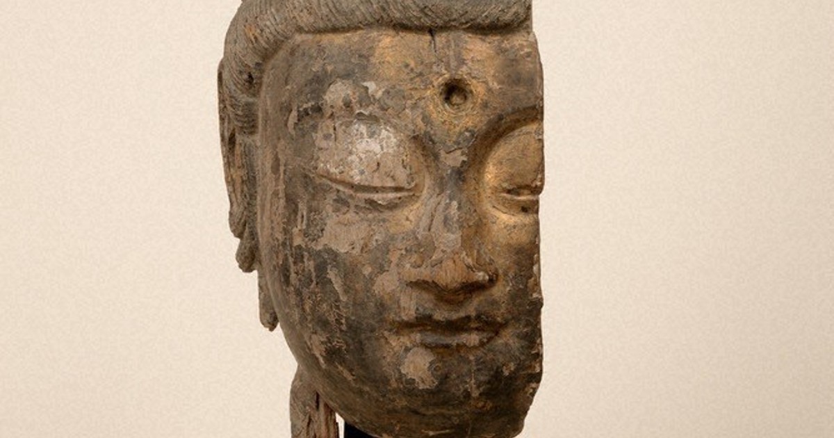 仏像 特別展・足柄の仏像：／5止 箱根・興福院の菩薩像頭部 美しい顔立ち