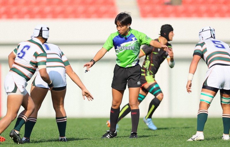花園で初の高校生レフェリー 京都成章・延原さん 全国高校ラグビー