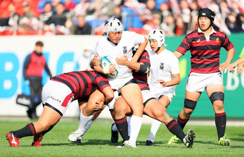 全国高校ラグビー：1回戦 粘りの堅守で、天理勝利 早実に14－7 前半の