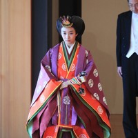「即位礼正殿の儀」に参列された秋篠宮家の次女佳子さま＝皇居・宮殿「松の間」で2019年10月22日午後1時37分（代表撮影）