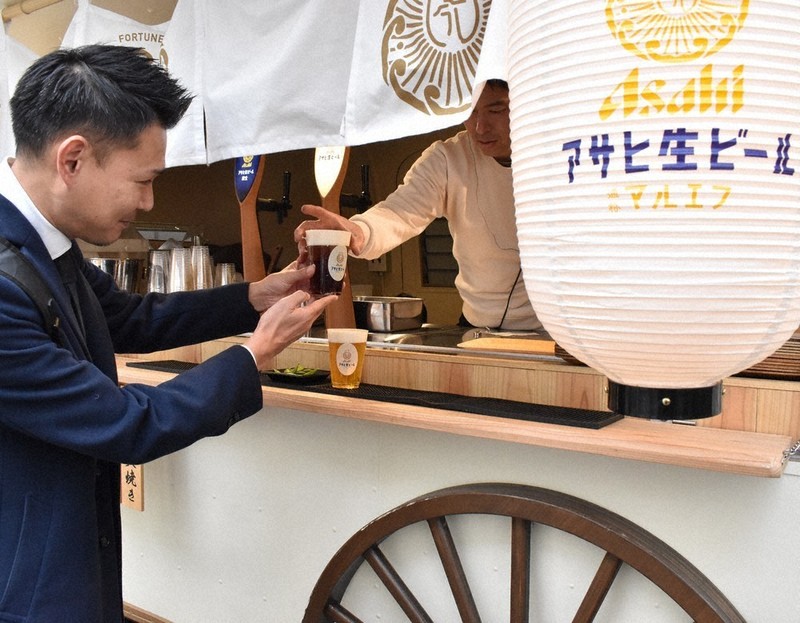あすまで「おつかれ生です」 アサヒビールが期間限定イベント スペース