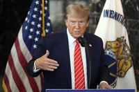 大統領への返り咲きを目指すドナルド・トランプ前米大統領＝首都ワシントンで2024年1月31日、AP