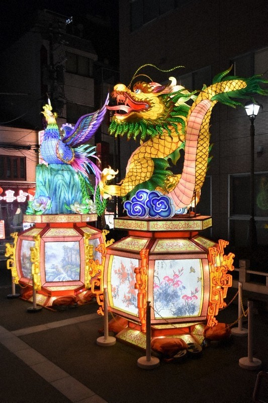 横浜中華街、10日から春節イベント 竜のオブジェ、鮮やか 「飛龍乗雲