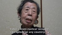 Hideko Matsuya speaks about her atomic bomb experience in the video created by the Nagasaki Atomic Bomb Survivors Council.