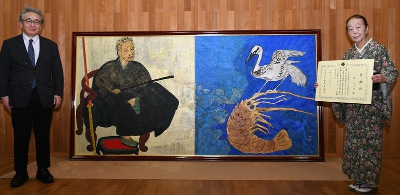 京都国立近代美術館収蔵画家　多摩美大教授  立軌会 片岡真太郎  油彩 面構(つらがまえ) 片岡球子展 たちむかう絵画【そごう美術館