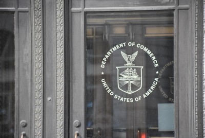 米商務省の庁舎＝2024年2月14日、秋山信一撮影