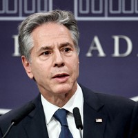 記者会見に臨むブリンケン米国務長官＝アルゼンチンの首都ブエノスアイレスで2月23日、ロイター