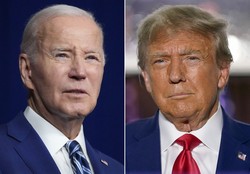 ジョー・バイデン米大統領（左）とドナルド・トランプ前米大統領＝AP
