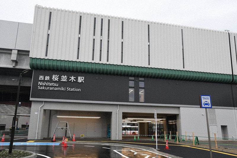 西鉄天神大牟田線の「桜並木駅」公開 14年ぶり新駅、16日開業 [写真