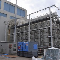 能登半島地震で故障した志賀原発2号機の変圧器＝石川県志賀町で2024年3月7日、国本ようこ撮影