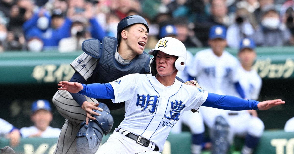 明豊が敦賀気比を破り初戦突破 準優勝の2021年以来 センバツ