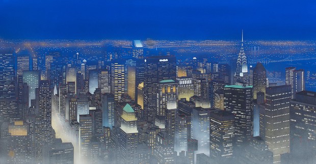 「摩天楼」、岩波 昭彦、風景画、厳選、希少画集・額装、新品額 、状態良好 Yahoo!オークション - 「摩天楼」 岩波 昭彦 風景画 厳選 希少画集・額