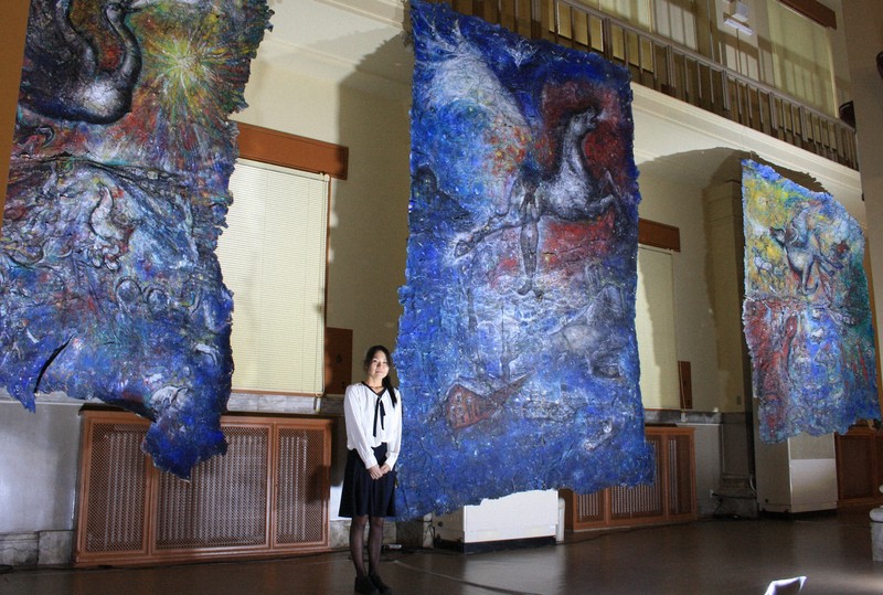 日本画家・山内若菜さん 念願の広島初個展 「核と命」テーマ | 毎日新聞