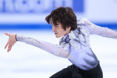 男子SPで演技する宇野昌磨＝カナダ・モントリオールで2024年3月21日、猪飼健史撮影