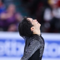 男子SPの演技を終え笑顔を見せる鍵山優真＝カナダ・モントリオールで2024年3月21日、猪飼健史撮影