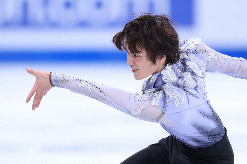 男子SPで演技する宇野昌磨＝カナダ・モントリオールで2024年3月21日、猪飼健史撮影