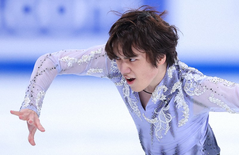 男子SPで演技する宇野昌磨＝カナダ・モントリオールで2024年3月21日、猪飼健史撮影