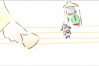 矢部太郎さんがNHK大河ドラマ「光る君へ」の一場面を描き、X（ツイッター）に投稿したイラスト＝矢部さんのXより