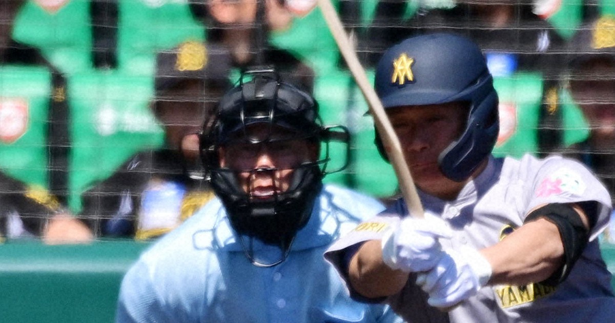 青森山田の選手の木製バット折れる 高校野球で珍場面 センバツ | 毎日新聞