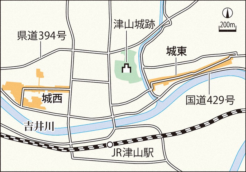 散歩日和：お城凸凹編 津山城／3止（岡山県津山市） 城下町、息づく