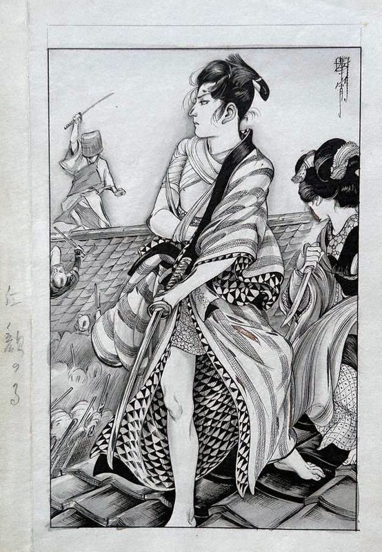高畠華宵 挿絵・口絵 切り抜き・貼り込み 79点☆当時物☆戦前