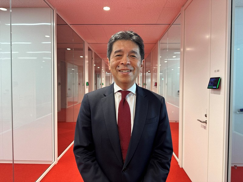 楽天証券社長の楠雄治さん＝東京都港区で2024年4月15日、山口敦雄撮影