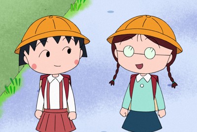 テレビアニメ「ちびまる子ちゃん」の一場面。TARAKOさんが声を演じた「まる子」（さくらももこ、左）と、渡辺菜生子さんが声を演じた「たまちゃん」（穂波たまえ）＝Ⓒさくらプロダクション/日本アニメーション