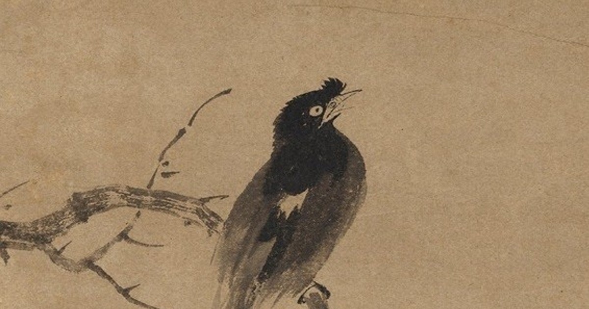 【真作】森月城/ザクロに叭叭鳥図/花鳥図/掛軸/名家伝来/AD-186 叭々鳥図 ははちょうず | 鶴田 純久の章 お話
