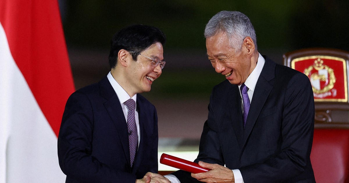シンガポール、約20年ぶりに首相交代 ウォン氏が就任 毎日新聞
