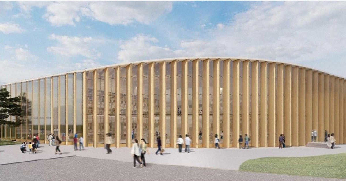国宝・彦根屏風イメージの図書館 建築家・坂茂さんが施設再生 | 毎日新聞