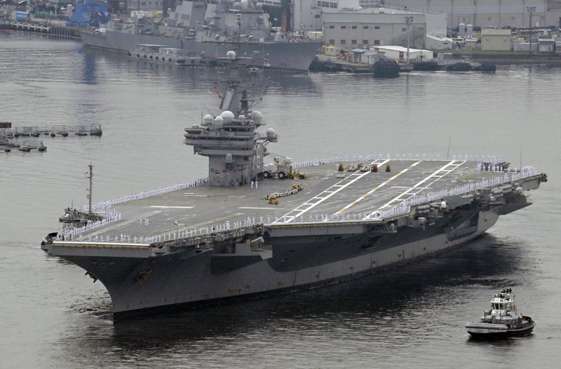 米原子力空母が離日 約8年半配備のロナルド・レーガン [写真特集1/9