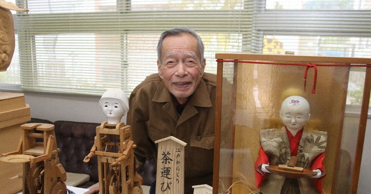 輝集人：江戸からくり人形を創作 谷本重雄さん（89） ひらめきを大切に
