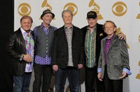  Bruce Johnston, from left, David Marks, Brian Wilson, Mike Love and Al Jardine of The Beach Boys pose backstage at the 54th annual Grammy Awards in Los Angeles on Feb. 12, 2012. (AP)