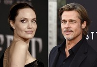 FILE - This combination photo shows Angelina Jolie at a premiere in Los Angeles on Sept. 30, 2019, left, and Brad Pitt at a special screening on Sept. 18, 2019. (AP Photo/File)
