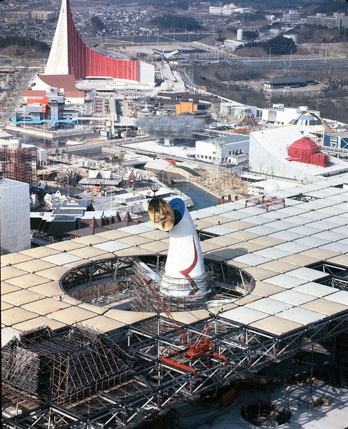 EXPO'70 日本万国博覧会　会場建設工事起工式記念　昭和42年3月15日 View＋：れとろ探訪 番外編 EXPO′70 建設中 ／大阪 | 毎日新聞