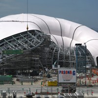 万博まで300日 アンモナイト形パビリオン [写真特集1/12] | 毎日新聞