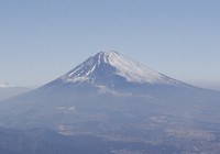 Mount Fuji is seen from a Mainichi Shimbun helicopter flying over Shizuoka Prefecture. (Mainichi)