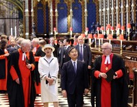 Emperor Naruhito and Empress Masako tour Westminster Abbey in London on June 25, 2024. (Mainichi/Kentaro Ikushima)