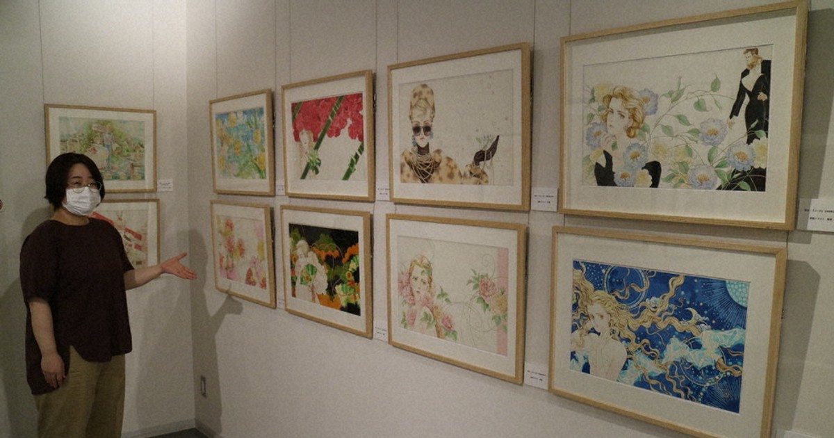 モノクロ原画や美しいカラーイラスト 松苗あけみ原画展 小倉北・漫画