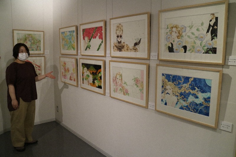 モノクロ原画や美しいカラーイラスト 松苗あけみ原画展 小倉北・漫画