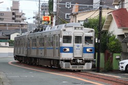 熊本電鉄の電車＝記事中の写真はすべて筆者撮影