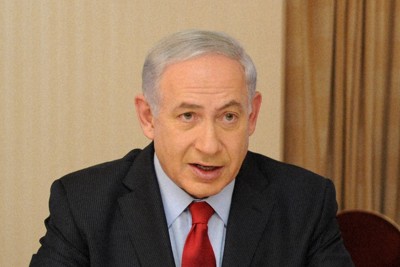 毎日新聞のインタビューに答えるイスラエルのネタニヤフ首相＝東京都千代田区で2014年5月13日、丸山博撮影