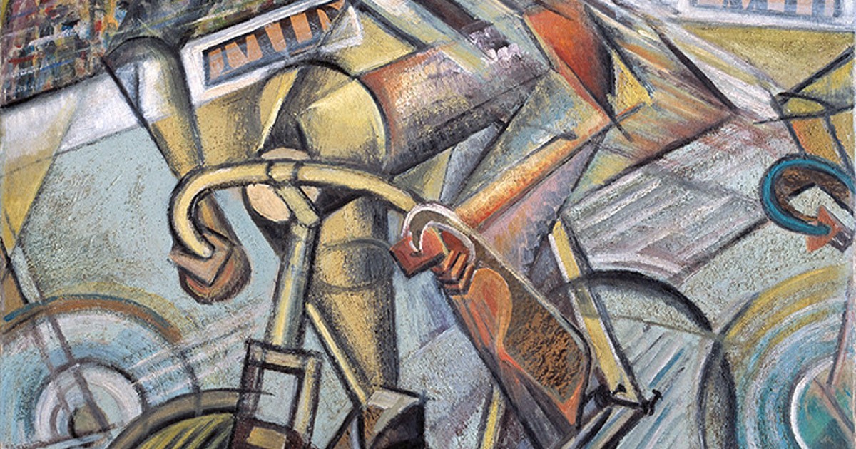 県美の「名画」 偽物かも… ジャン・メッツァンジェ 自転車乗り 天才