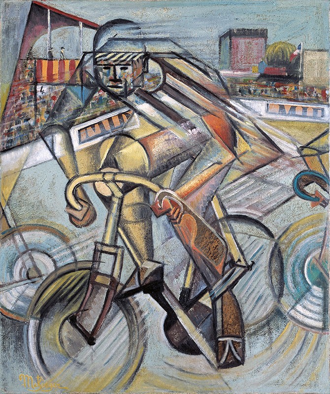 バーナード-ザロン作【SPOKES】自転車をモチーフとした版画 　25/150 県美の「名画」 偽物かも… ジャン・メッツァンジェ 自転車乗り 天才
