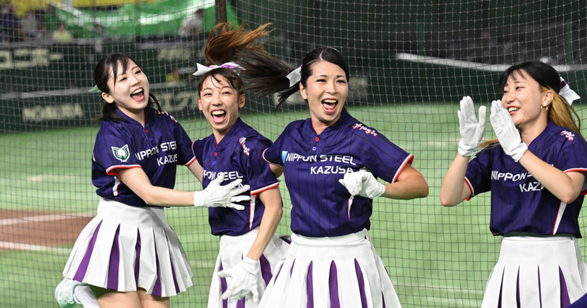 日本製鉄かずさマジック（君津市）の応援団（2回戦） [写真特集1/27