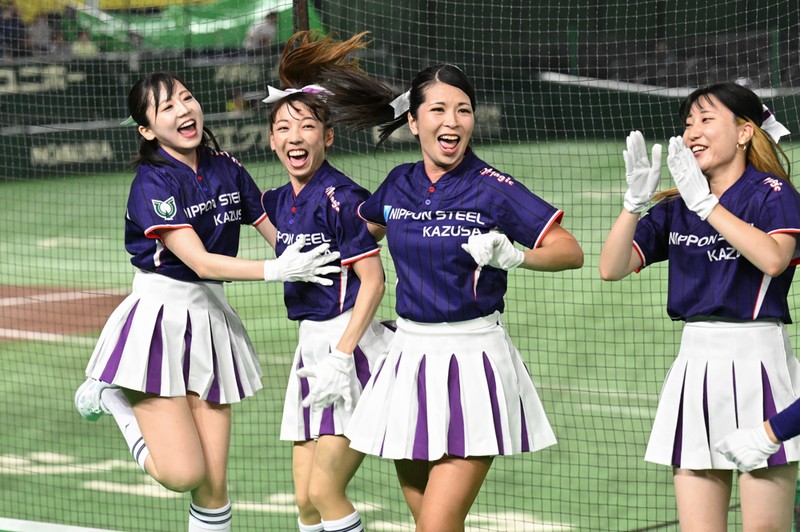 日本製鉄かずさマジック（君津市）の応援団（2回戦） [写真特集1/27