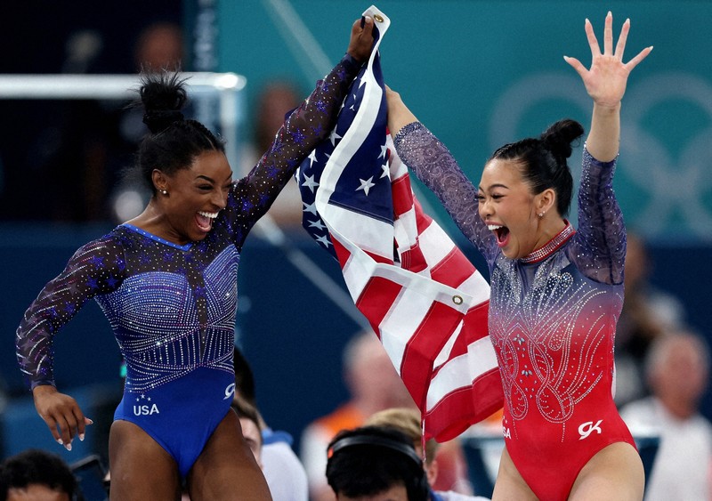 金メダルの米体操選手、トランプ氏の「黒人の仕事」発言に反発 [写真