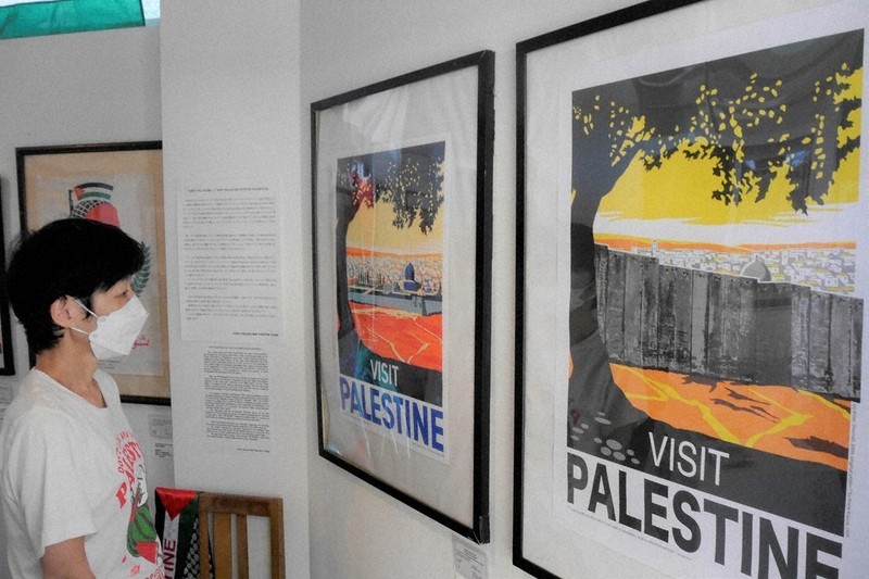 ガザ分断、捉えた15点 パレスチナポスター展 12日まで熊本 関連行事で