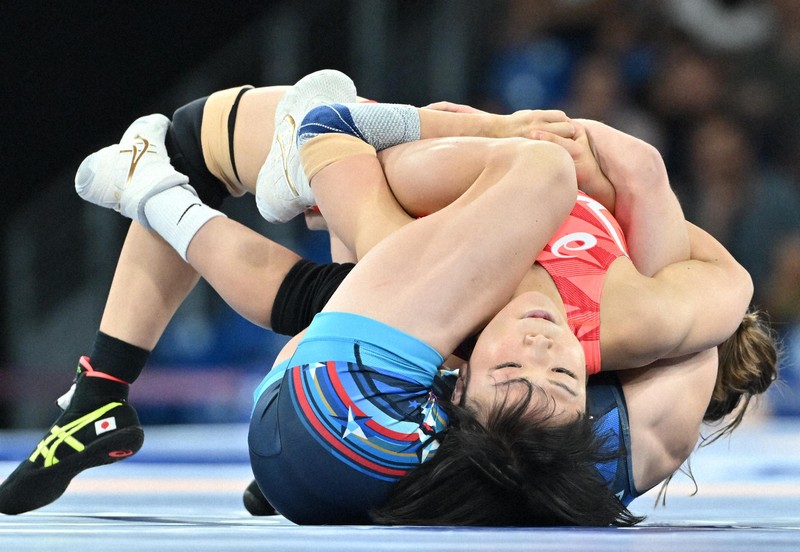 パリ五輪 レスリング女子53キロ級 藤波が決勝進出 [写真特集18/18