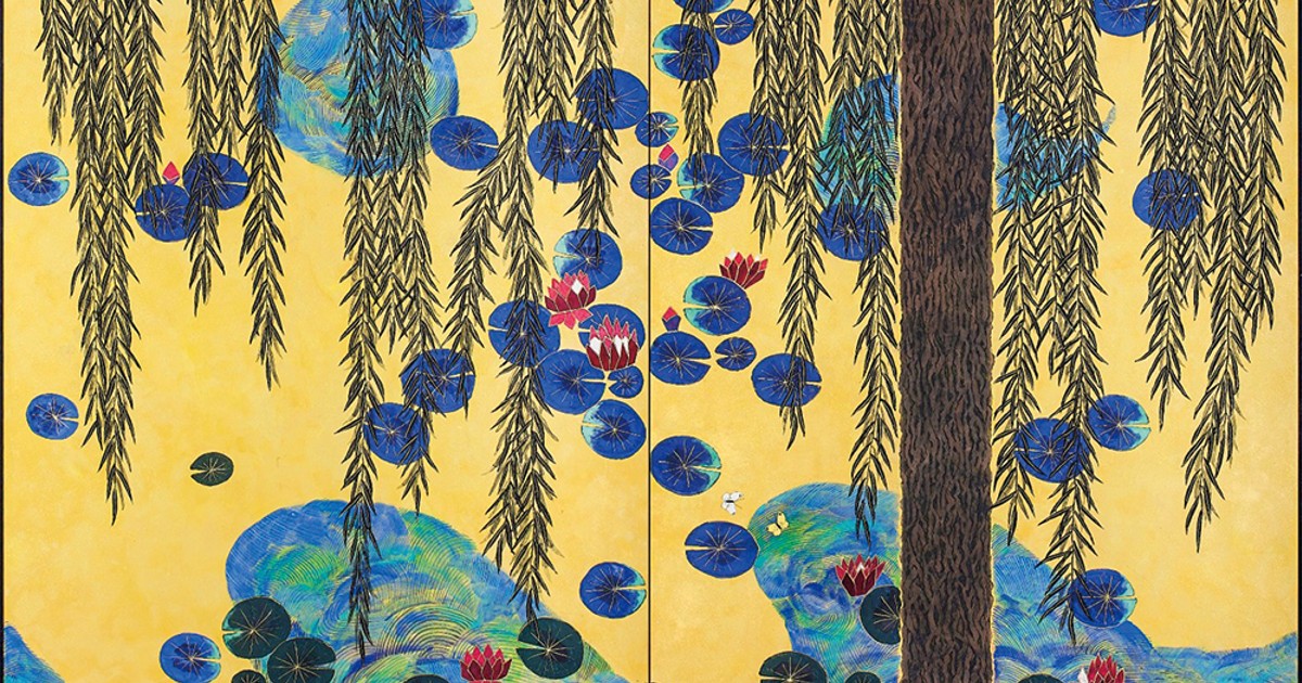 真作】絵画短冊2枚竹と月の水墨画風流な日本画の美美しい筆致V166